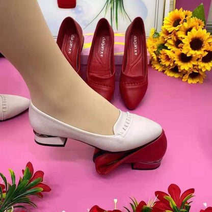 Elegante Damen Ballerinas mit Absatz und dezentem Design