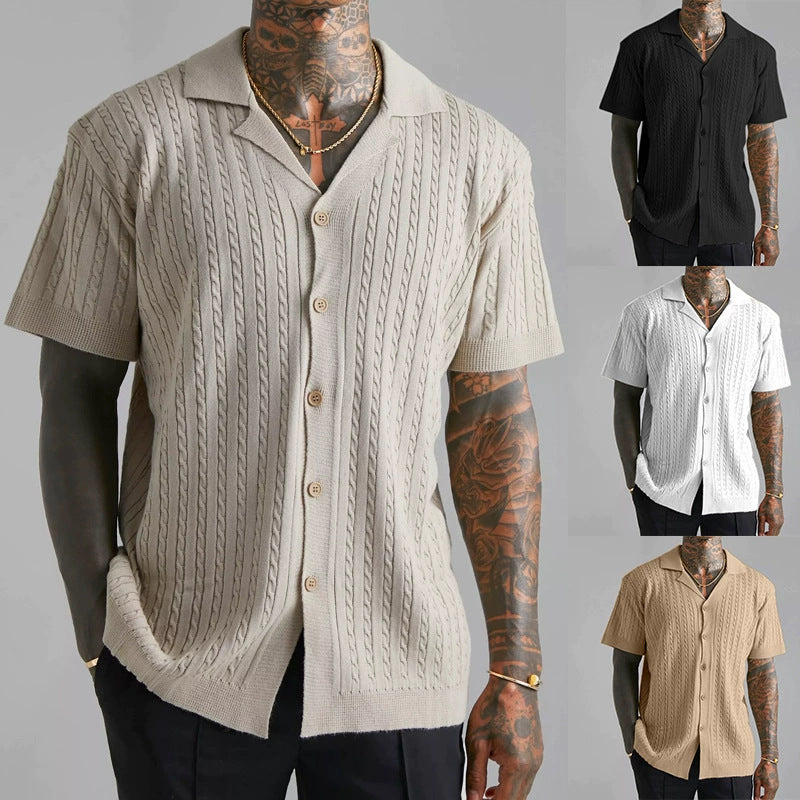 Herren Strickhemd mit Muster Modisch Berlin Stylish - BerlinGlamour