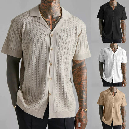 Herren Strickhemd mit Muster Modisch Berlin Stylish - BerlinGlamour