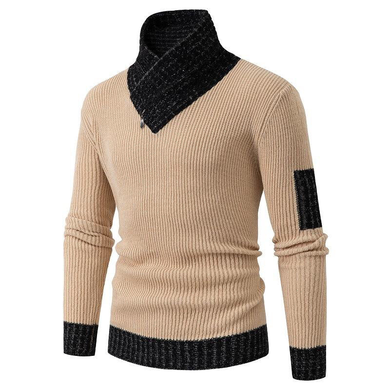 Herren Pullover Modern Asymmetrischer Kragen Strukturiert