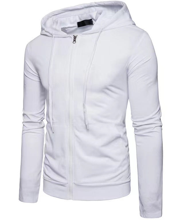 Herren Sweatjacke Durchgehend Reißverschluss Taschen Sportlich