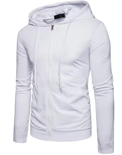 Herren Sweatjacke Durchgehend Reißverschluss Taschen Sportlich