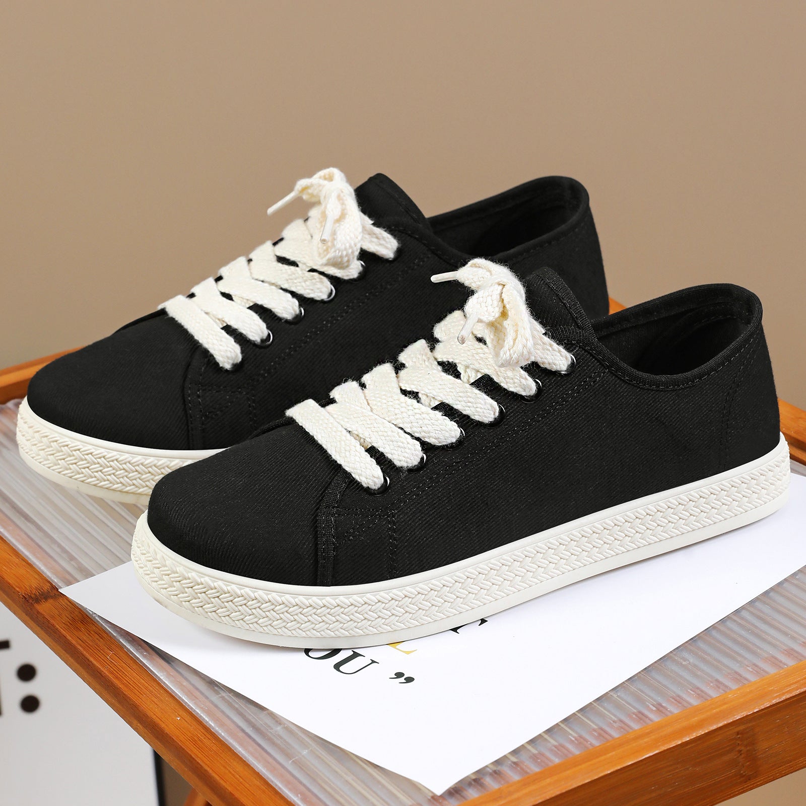 Damen Sneaker Bequem Canvas Freizeitschuhe - BerlinGlamour