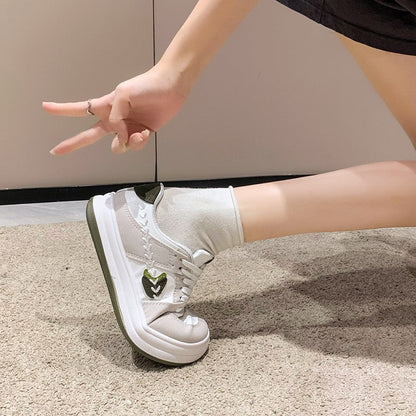 Damen Sneaker Blätter Design Komfort Sohle