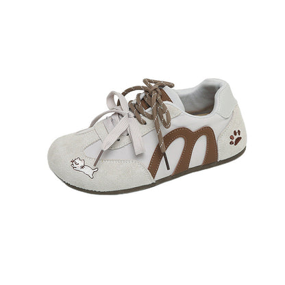 Damen Sneaker Bequem Tiermuster Laufsohle Weich