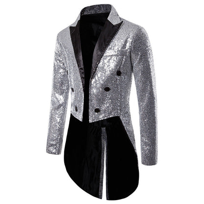 Herren Blazer Pailletten Exklusiv Design Glamour