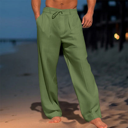 Herren Chino Hose Locker Bequem Elegant Schwarz