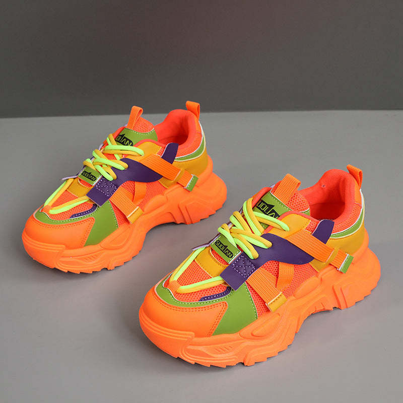 Damen Sneaker Chunky atmungsaktiv Komfort Sportschuhe