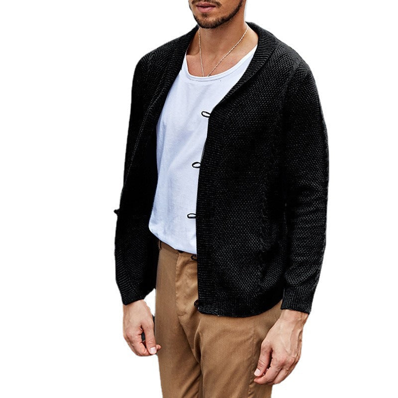 Herren Strickjacke Modern Geschnürt