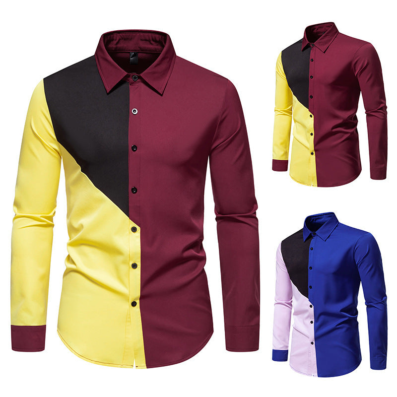 Herren Langarmhemd Modern Geometrisches Muster Trend