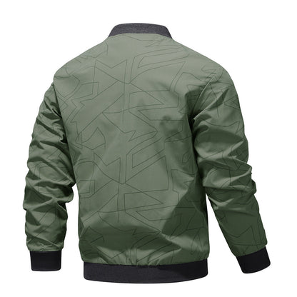Herren Bomberjacke Elegant Stylisch Mit Muster
