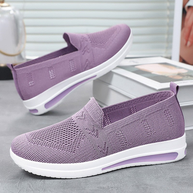 Damen Sneaker Slip-On atmungsaktiv mit weicher Sohle