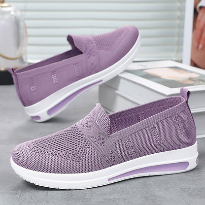 Damen Sneaker Slip-On atmungsaktiv mit weicher Sohle
