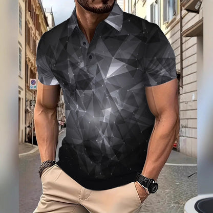 Herren Poloshirt Modern 3D Grafik Design Berlin - BerlinGlamour
