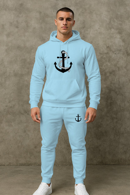 Herren Hoodie Set Maritim Anker Design Sportlich