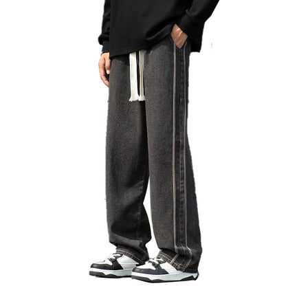 Herren Jeanshose Relaxed Fit Kontrastnähte Modern - BerlinGlamour