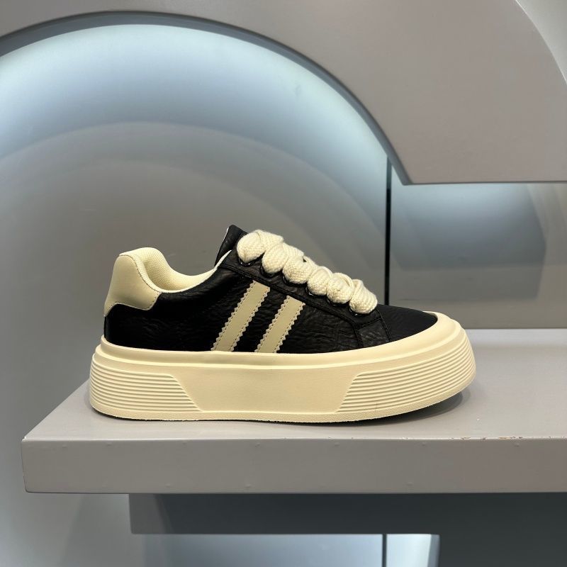 Damen Sneaker Hochplateau Kordelzug Modisch Weiße Schuhe - BerlinGlamour