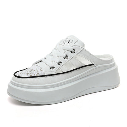 Damen Plateausneaker Hoch mit Robustem Sohlenprofil und Weitem Zehenbereich