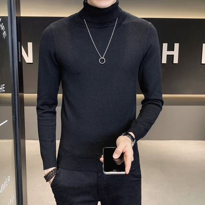 Herren Pullover Weich Strickware Hochkragen Modern