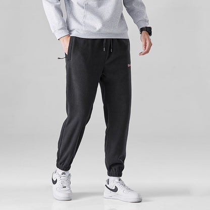 Herren Fleece Jogginghose Bequem Elastisch Mit Seitentaschen