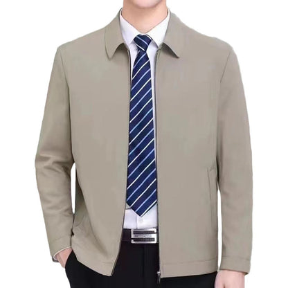 Herren Übergangsjacke Lässig Reißverschluss Hochkragen Modern