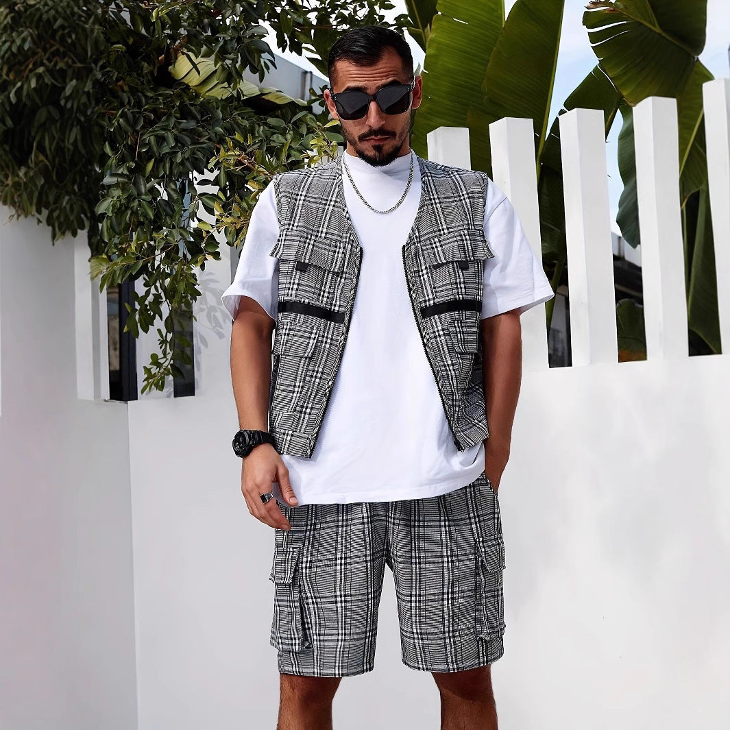 Herren Weste Funktionell mit vielen Taschen Modern - BerlinGlamour