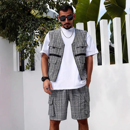 Herren Weste Funktionell mit vielen Taschen Modern - BerlinGlamour