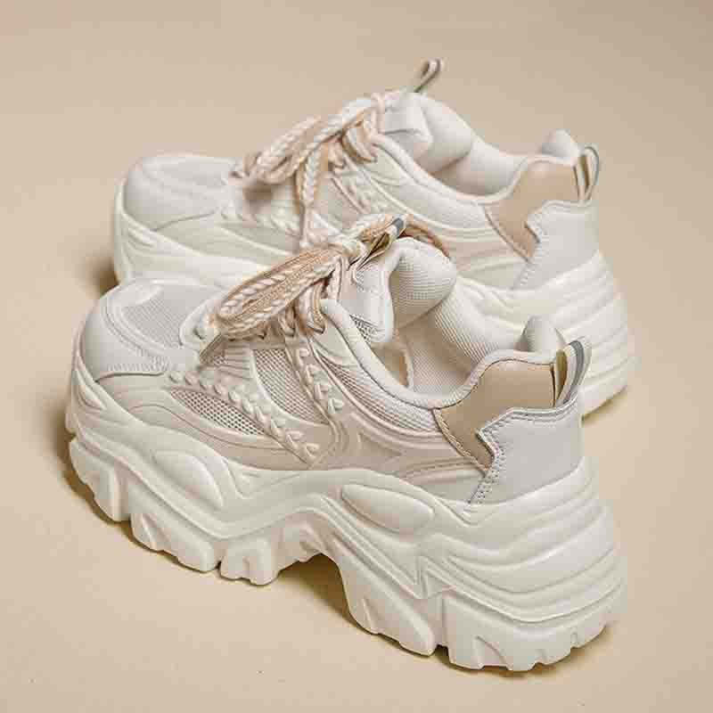 Damen Sneaker Chunky Sportlich Komfortabel Mesh