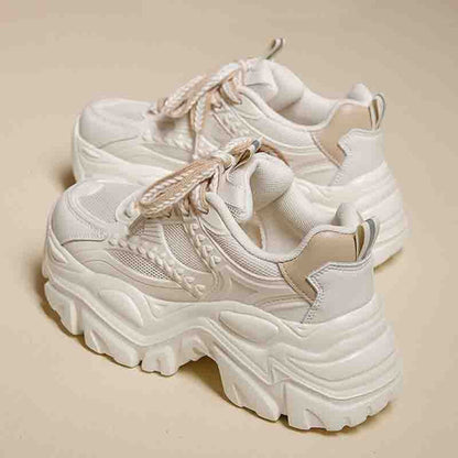 Damen Sneaker Chunky Sportlich Komfortabel Mesh