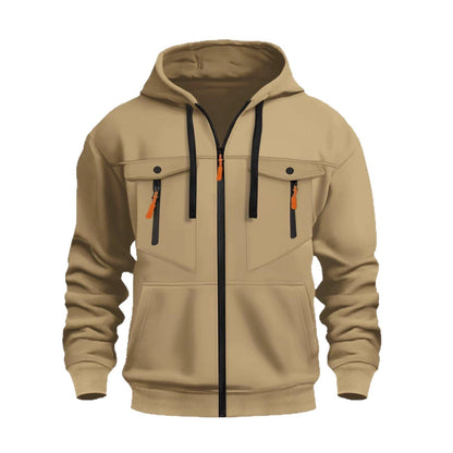 Herren Freizeitjacke Funktionstaschen Modern Sportlich