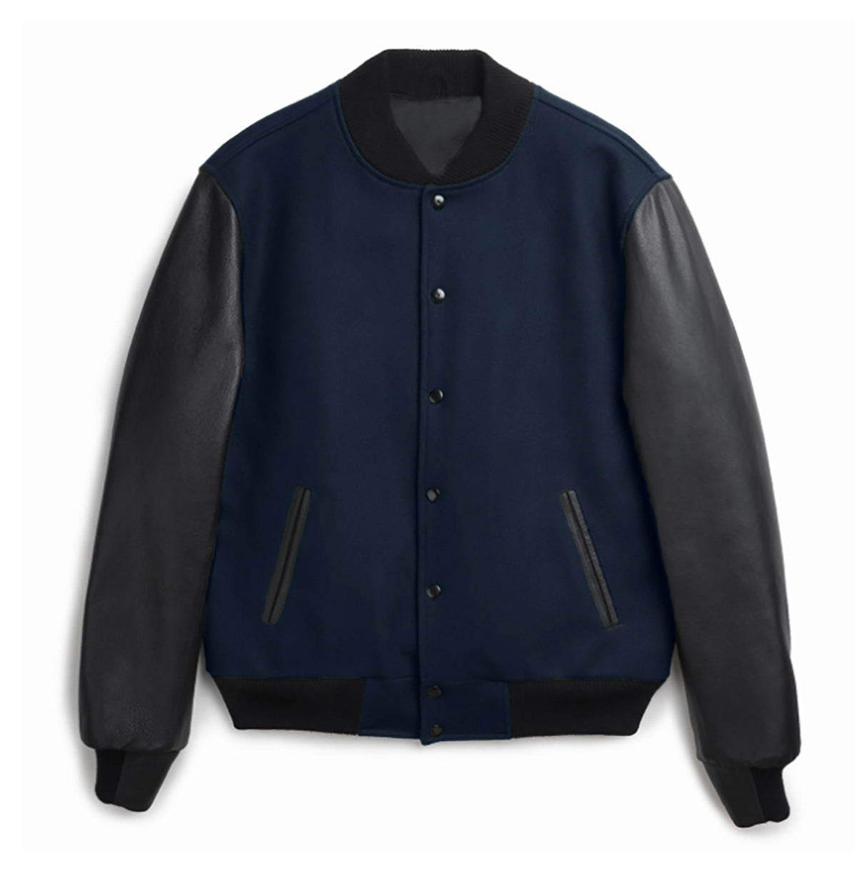 Herren Bomberjacke Leder Elegant Modern