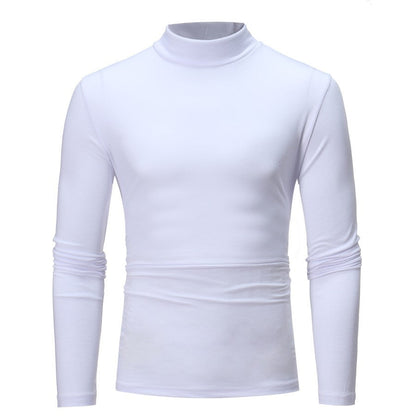 Herren T-Shirt Langarm Modern Slim Fit Kragen