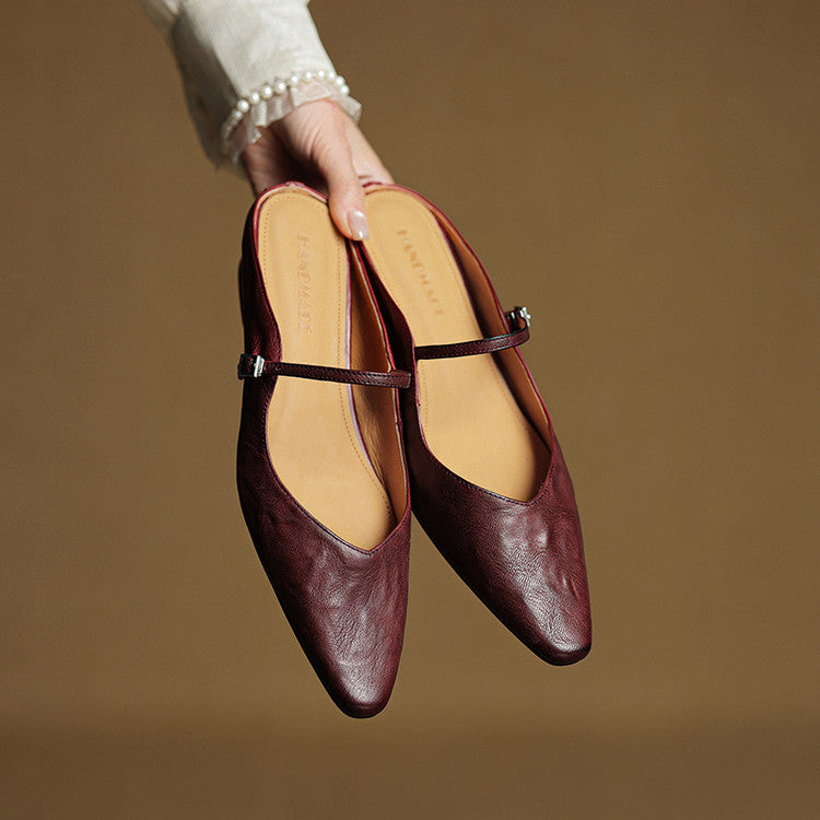 Damen Slipper Leder Echt Bequem