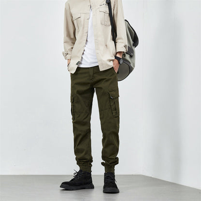 Herren Cargo-Hose Robust mit verstellbarem Bund und großen Taschen