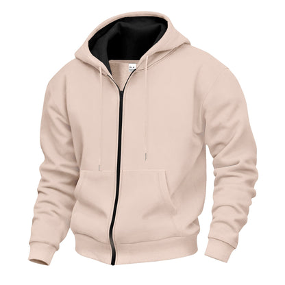 Herren Kapuzenpullover Elastisch Reißverschluss Modern