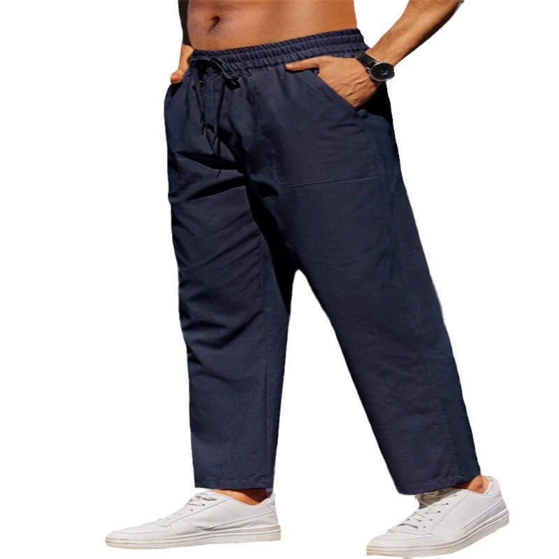 Herren Freizeithose Leicht Bequem Elastisch Mit Taschen