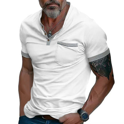 Herren Poloshirt Modern mit Brusttasche und Kragen