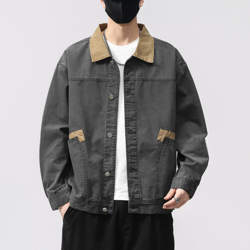 Herren Denim Jacke Übergangsjacke Robust Praktisch