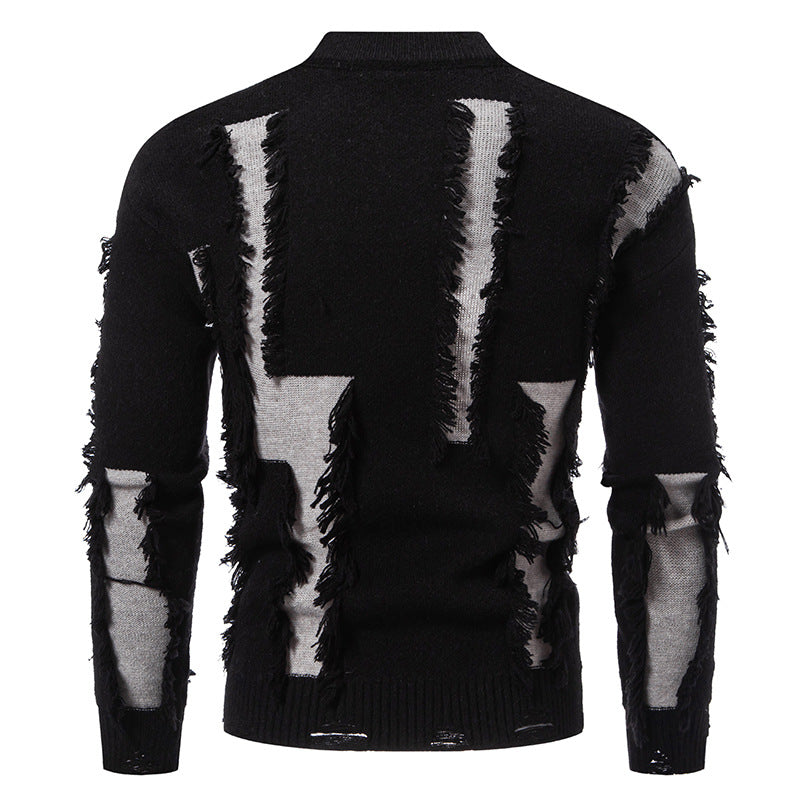 Herren Strickpullover Modern Trendig Mit Fransen