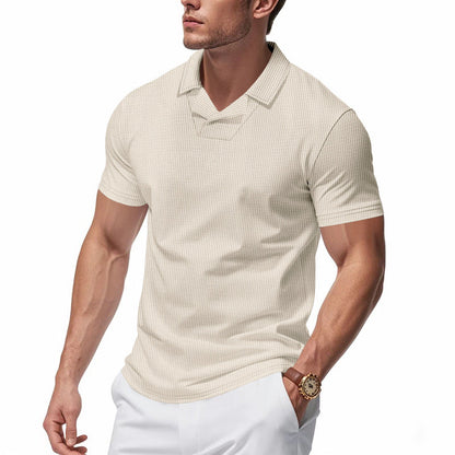 Herren Poloshirt Kurzarm Modern mit Struktur Optik