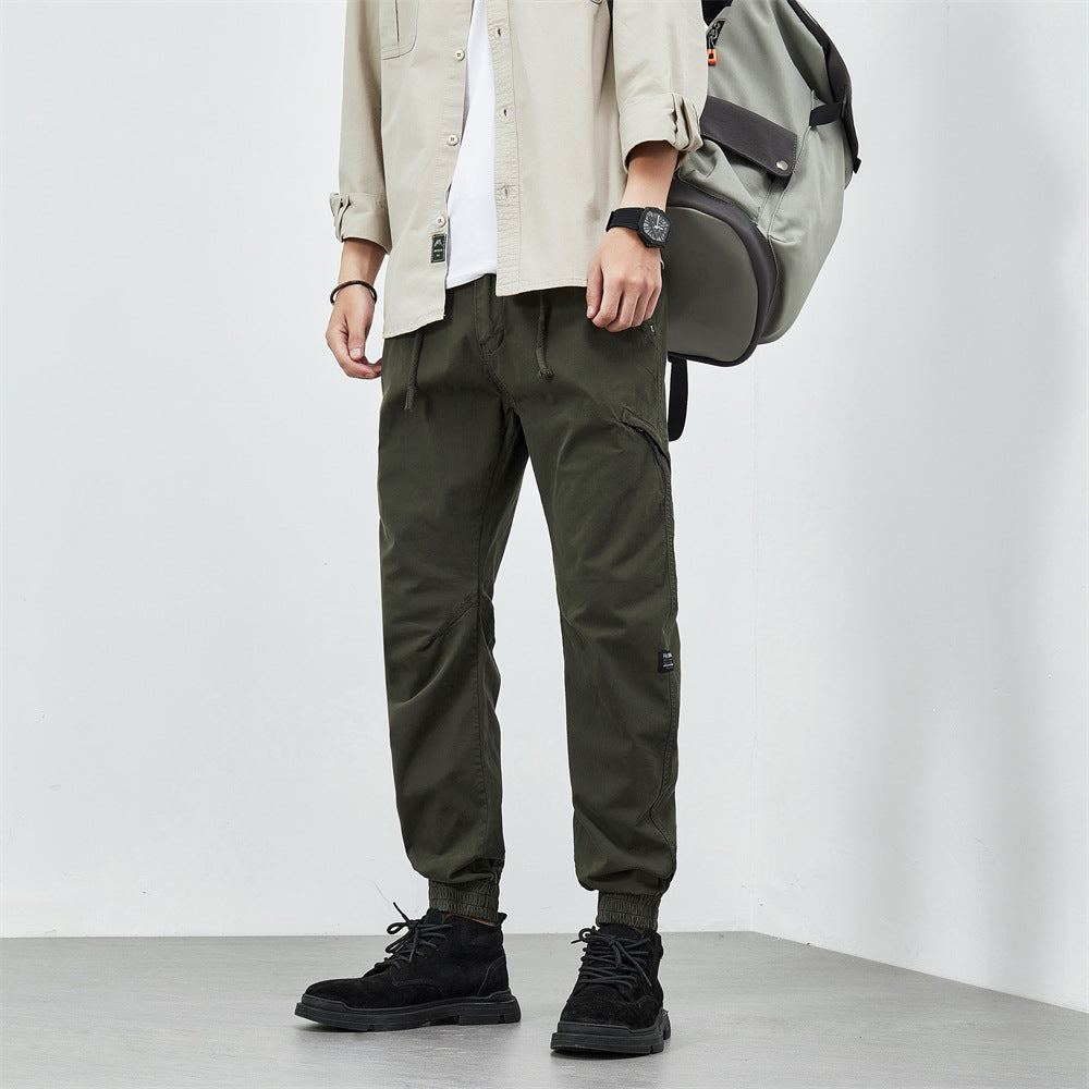 Herren Utility-Hosen Elastisch Mit Reißverschlusstaschen Modern