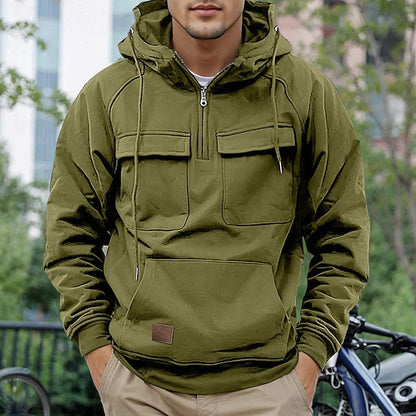 Herren Anorak Funktionsjacke Wasserabweisend mit Taschen