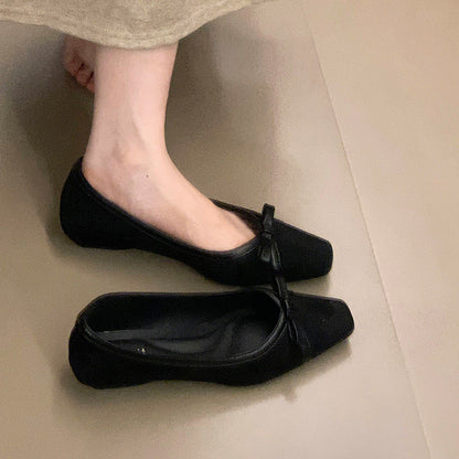 Damen Ballerinas Weich Schleife Elegante Modische