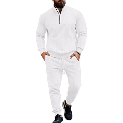 Herren Strickset Modern Stehkragen Reißverschluss Sportlich