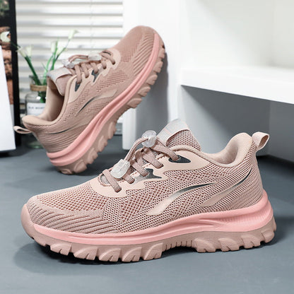 Damen Laufschuhe Sportlich Atmungsaktiv Schnellschnürung
