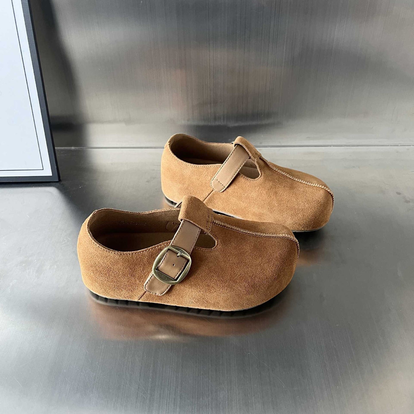 Damen Clogs Bequem Wildleder Ergonomisch Verstellbar