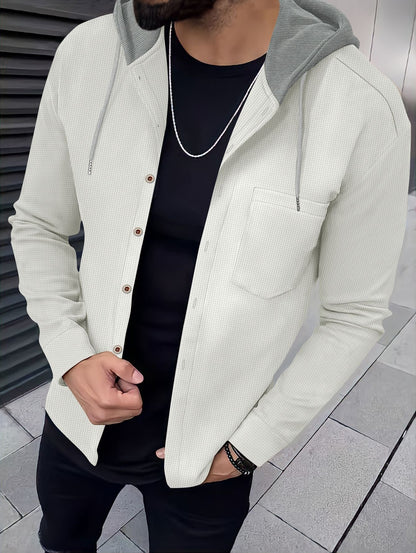 Herren Hoodie Kapuze Strukturiertes Design Streetwear