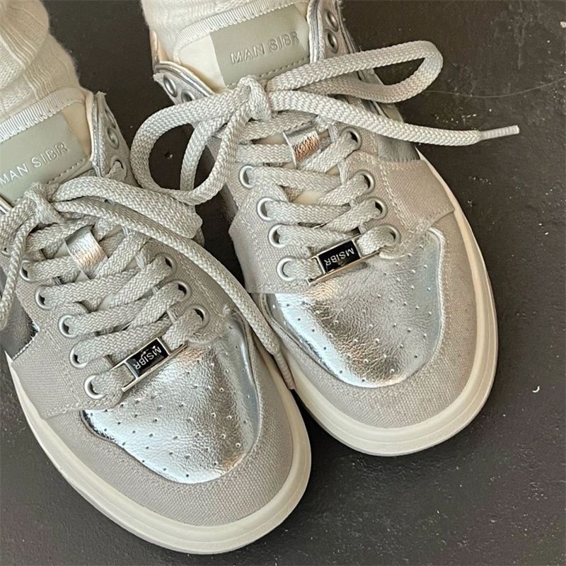 Damen Sneaker Glänzend Atmungsaktiv Trendy Schuhe