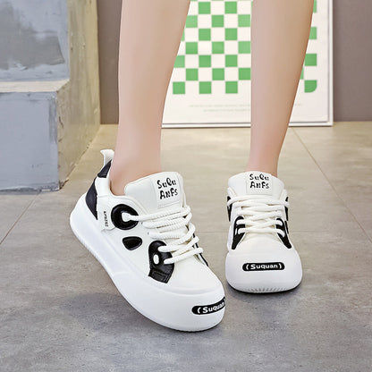 Damen Sneaker Hoch Bequem Modisch Weiß