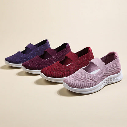 Damen Laufschuhe Leicht Atmungsaktiv Slip-On Schuhe